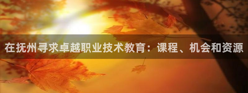 J9平台官网|在抚州寻求卓越职业技术教育：课程、机会和资源